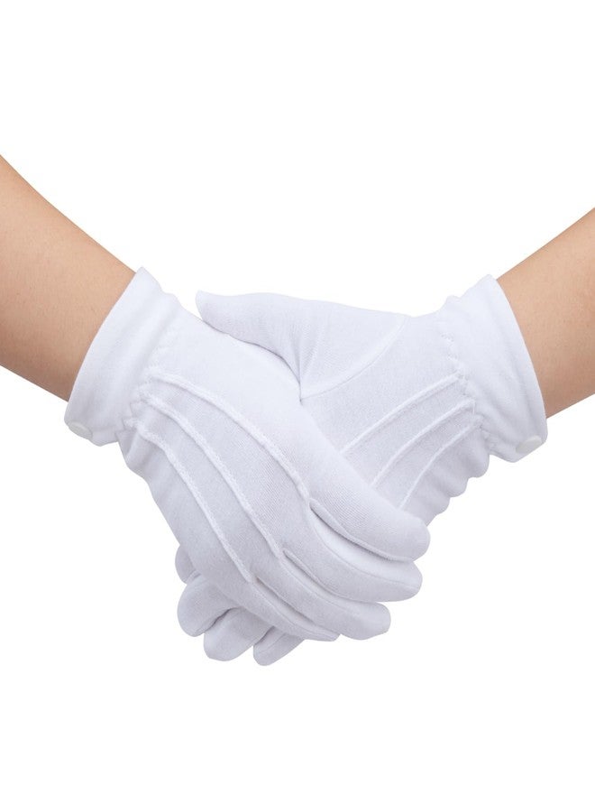 Vonokee White Uniform Gloves, Parade Costume Gloves, Formal Tuxedo Costume, Honor Guard Police Server Funeral Gloves - Image 2